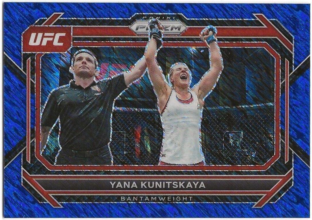 Yana Santos 2023 Panini Prizm UFC Base #93 Blue Shimmer