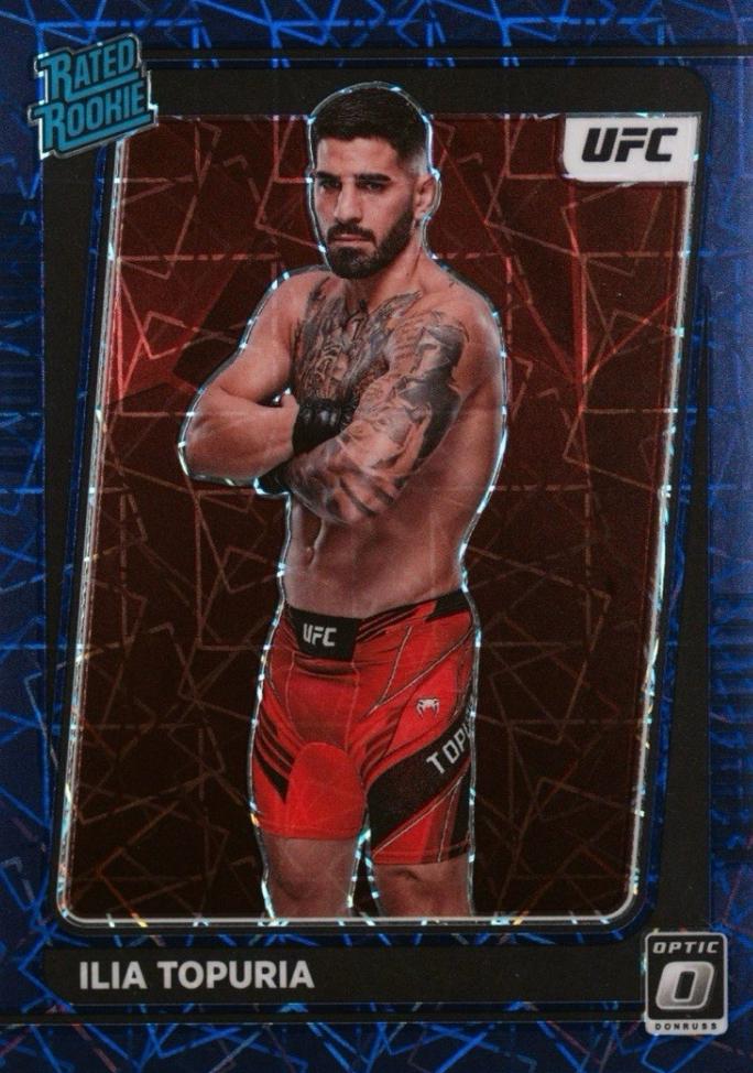 Ilia Topuria 2022 Panini Donruss Optic UFC Base #110 Purple Velocity