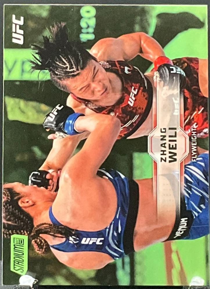 Zhang Weili 2026 Topps Stadium Club UFC Base #21 Lime Green