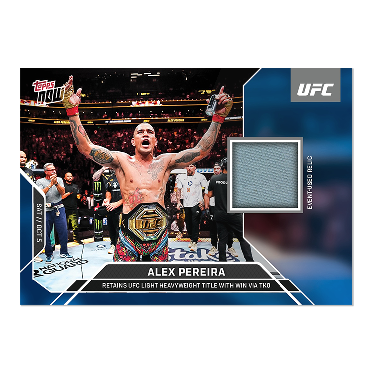 Alex Pereira Topps Now UFC Event-used Mat Relics #24 Blue