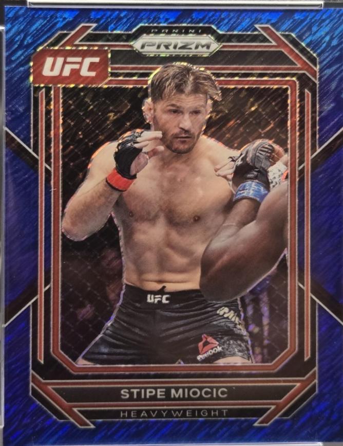 Stipe Miocic 2023 Panini Prizm UFC Base #196 Blue Shimmer