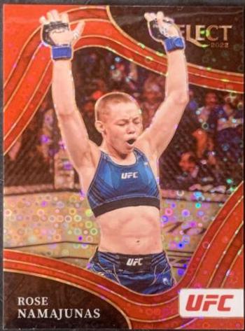 Rose Namajunas 2022 Panini Select UFC Octagonside #261 Red Disco