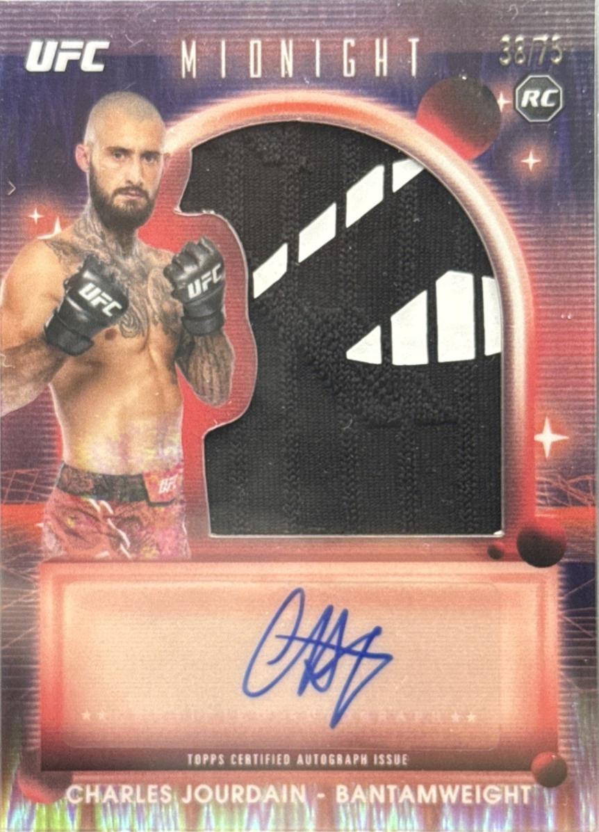 Charles Jourdain 2025 Topps Midnight UFC Rookie Relic Autographs #RRA-CJ Dusk