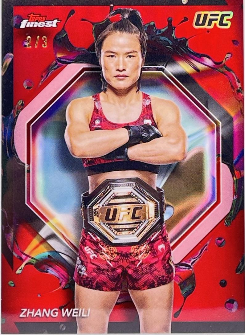 Zhang Weili 2024 Topps Finest UFC Base Rare #296 Refractor