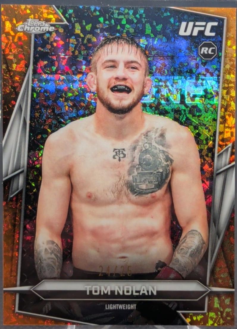 Tom Nolan 2026 Topps Chrome UFC Base #113 Orange Mini Diamonds Refractor