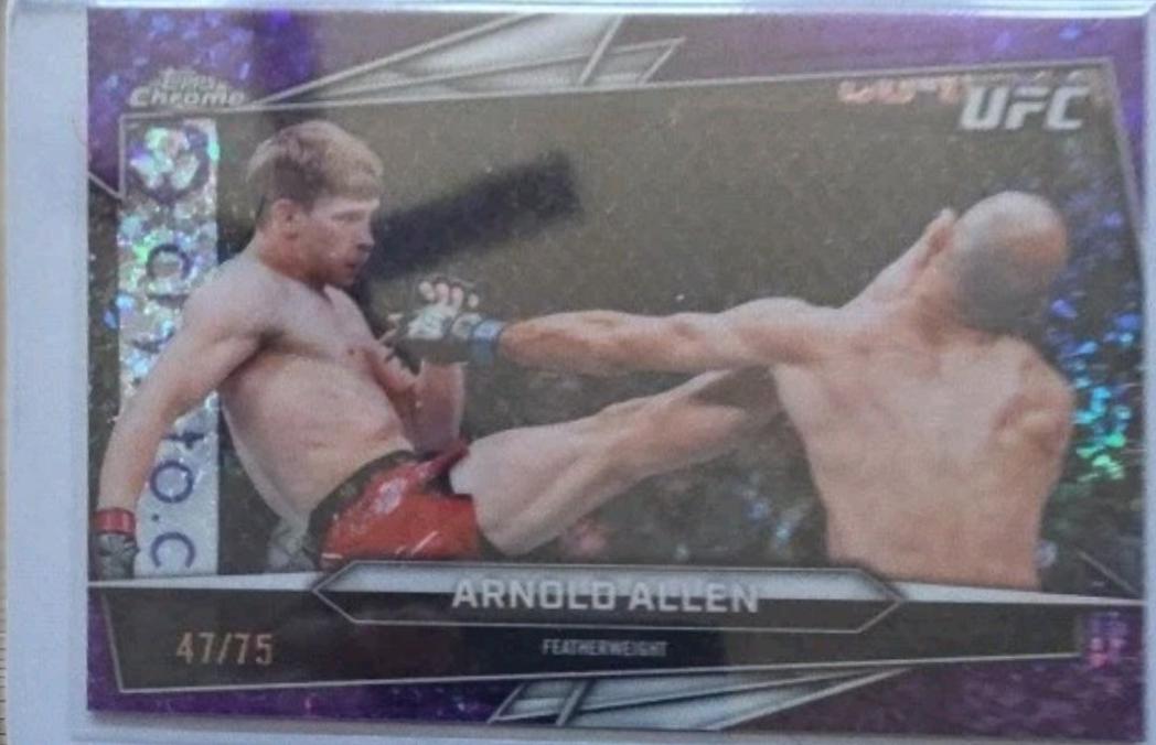 Arnold Allen 2026 Topps Chrome UFC Base #155 Blue Refractor