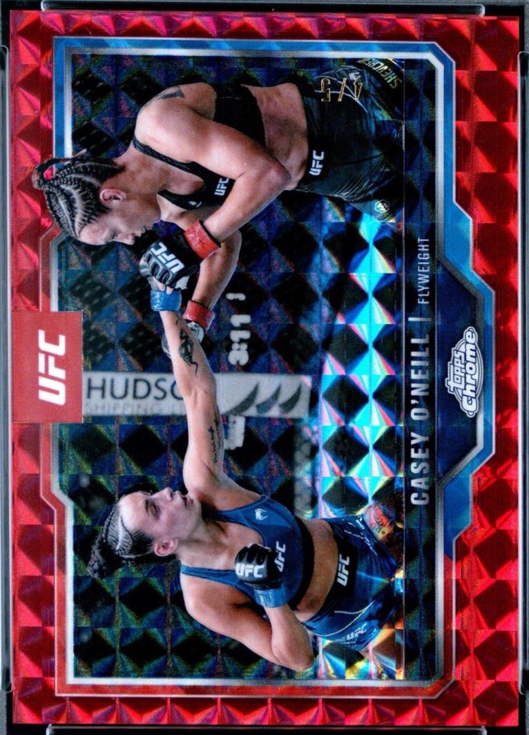 Casey O'Neill 2025 Topps Chrome UFC Base #133 Red Geometric Refractor