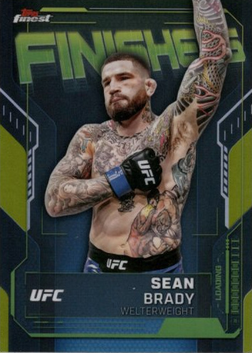 Sean Brady 2025 Topps Finest UFC Finishers #FN-24 Red Refractor