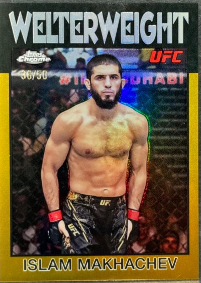 Islam Makhachev 2026 Topps Chrome UFC 1986 Topps #86-20 Gold Refractor