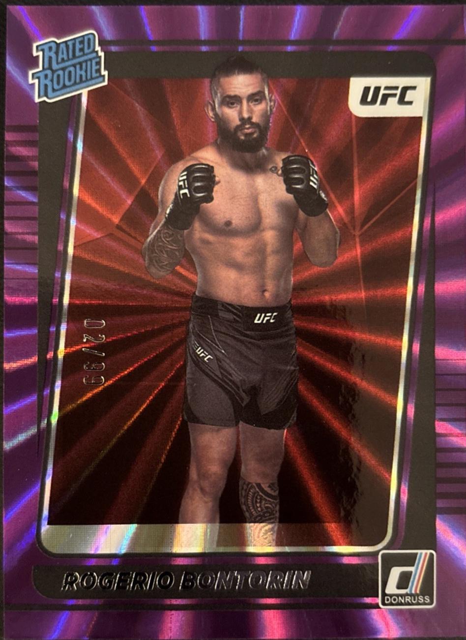 Rogerio Bontorin 2022 Panini Donruss UFC Base #204 Purple Laser