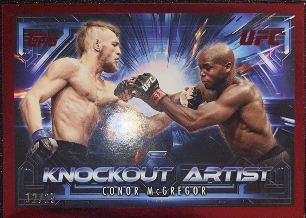 Conor McGregor 2025 Topps Knockout UFC Knockout Artists #KA-4 Red
