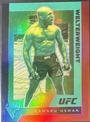 Kamaru Usman 2021 Panini Chronicles UFC Base Flux #258 Red