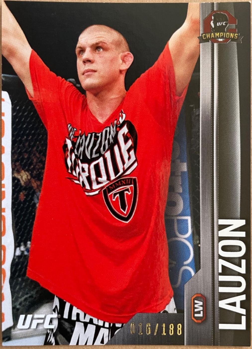 Joe Lauzon 2015 Topps UFC Champions Base #140 Black