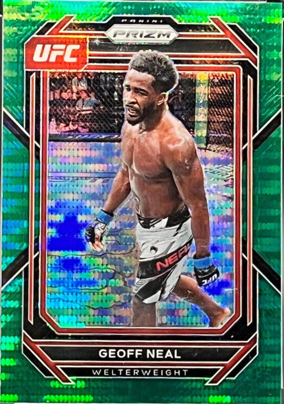 Geoff Neal 2023 Panini Prizm UFC Base #127 Green Pulsar