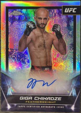 Giga Chikadze 2024 Topps Chrome UFC UFC Signatures #FNA-GCH Refractor