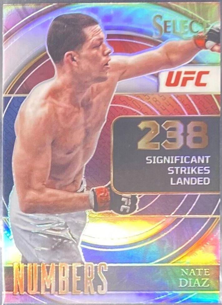 Nate Diaz 2022 Panini Select UFC Select Numbers #2 Silver