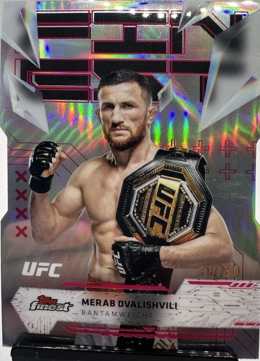 Merab Dvalishvili 2025 Topps Finest UFC Base Uncommon #148 Die Cut