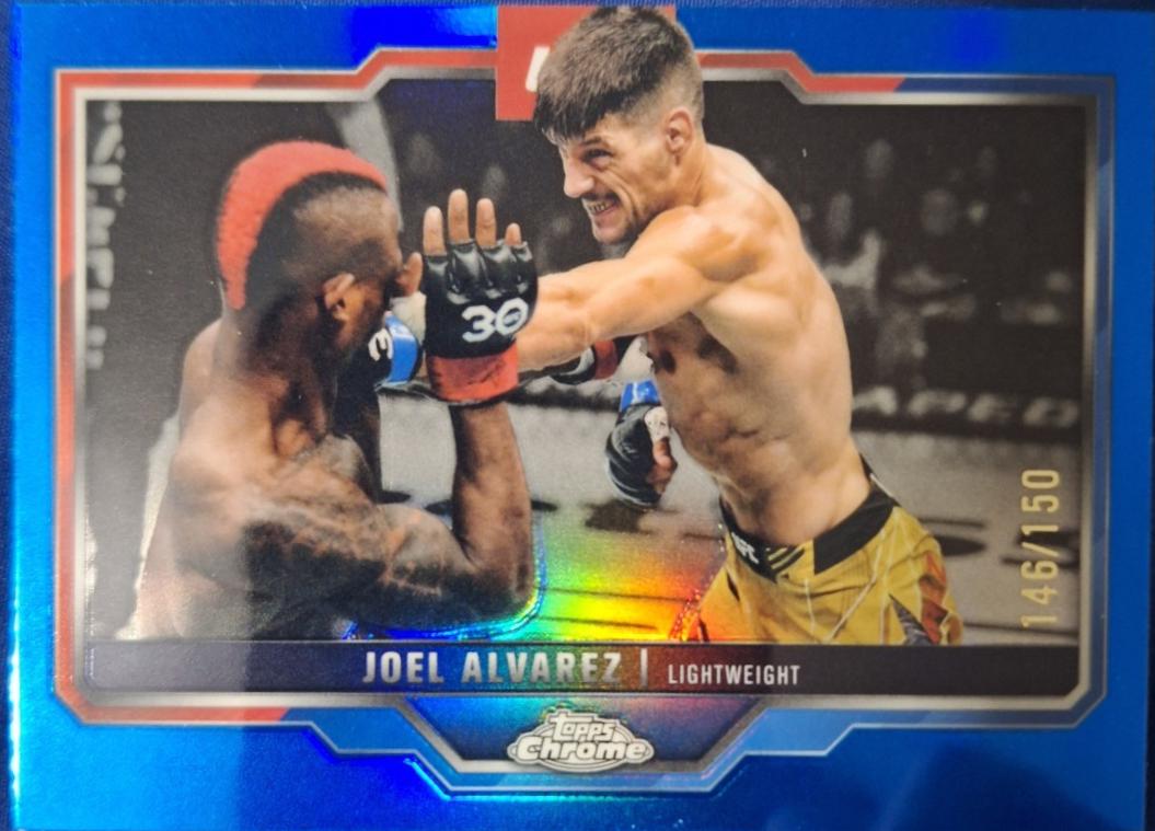 Joel Alvarez 2025 Topps Chrome UFC Base #65 Blue Refractor