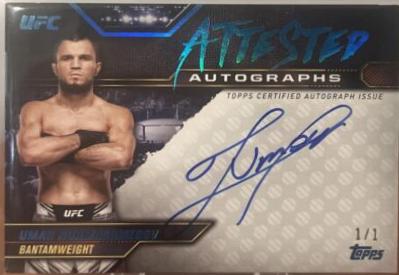 Umar Nurmagomedov 2024 Topps Knockout UFC Attested Autographs #ATT-UNV Platinum