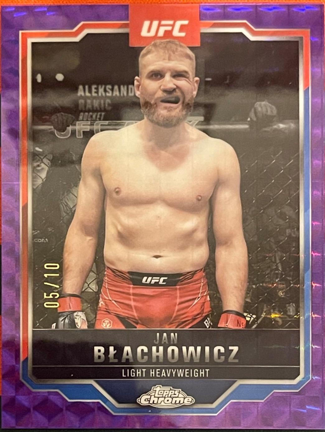 Jan Błachowicz 2025 Topps Chrome UFC Base #129 Purple Geometric Refractor