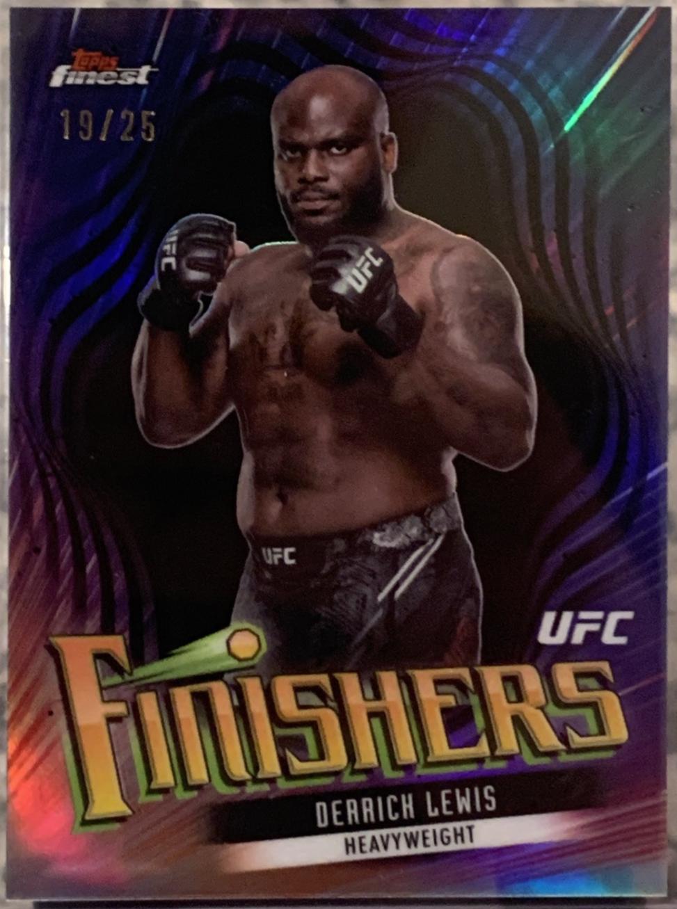 Derrick Lewis 2024 Topps Finest UFC Finishers #FIN-7 Die-Cut Refractor