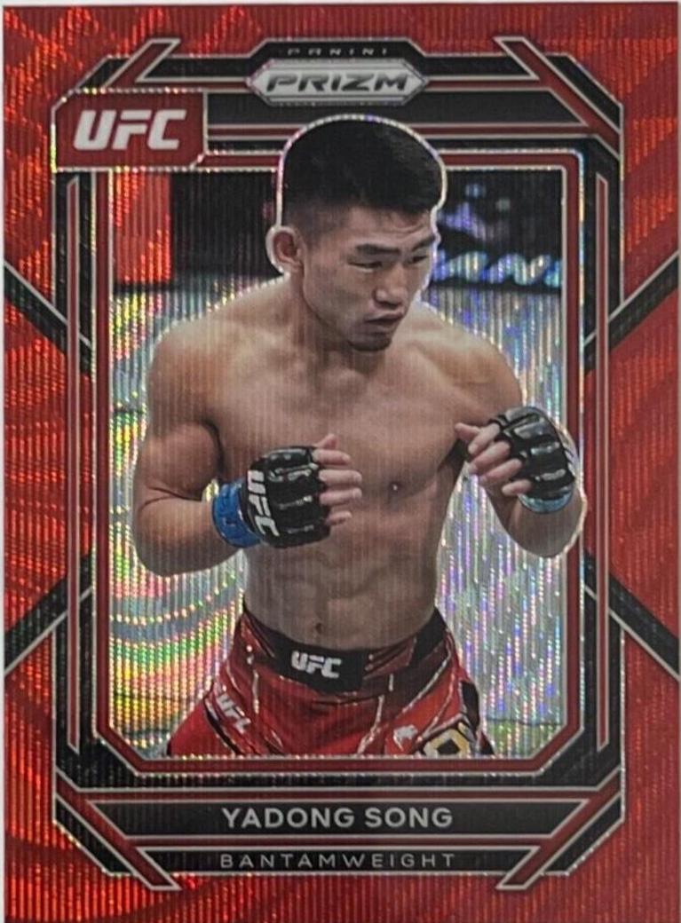 Song Yadong 2023 Panini Prizm UFC Base #186 Ruby Wave