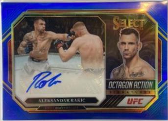 Aleksandar Rakic 2023 Panini Select UFC Octagon Action Signatures #20 Blue