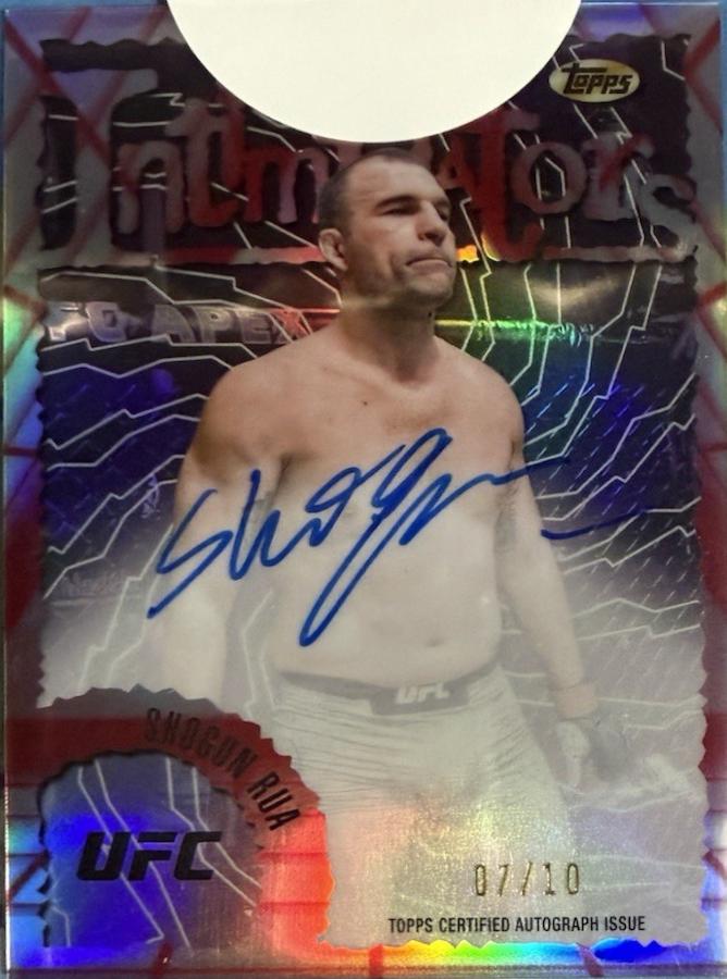Mauricio Rua 2024 Topps Finest UFC Intimidators Autographs #IA-SRA Red Black Vapor Refractor