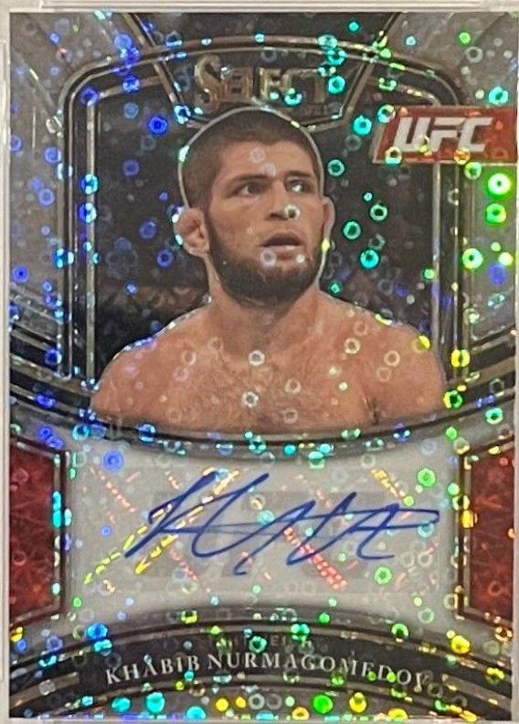 Khabib Nurmagomedov 2021 Panini Select UFC Signatures #45 Disco Prizms