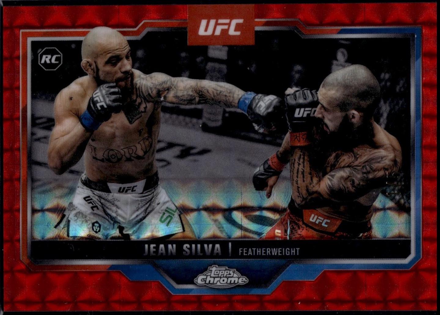Jean Silva 2025 Topps Chrome UFC Base #56 Red Geometric Refractor