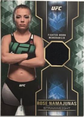 Rose Namajunas 2017 Topps UFC Knockout Knockout Relics #KR-RN Green