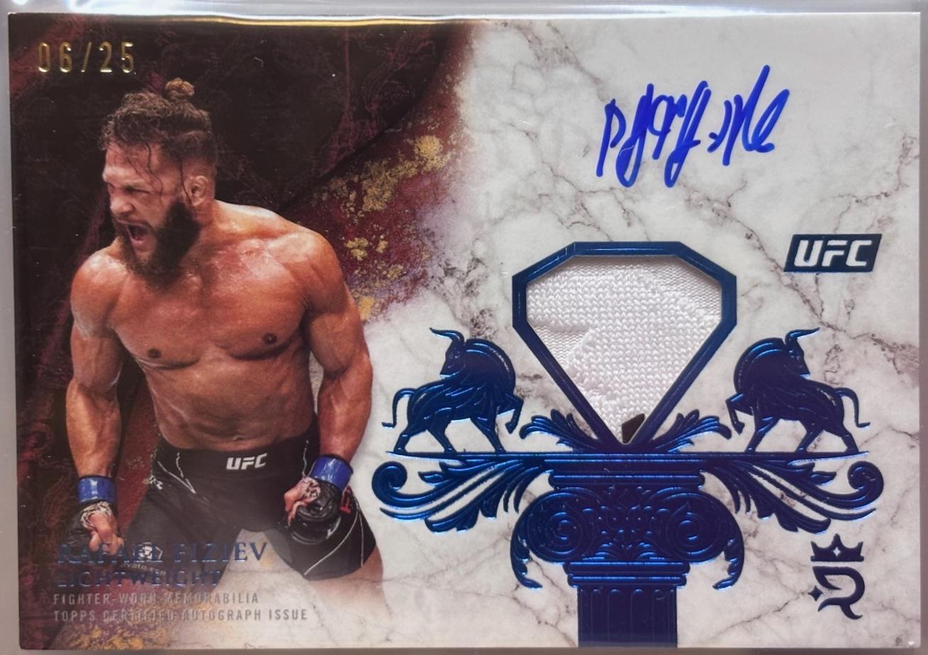 Rafael Fiziev 2025 Topps Royalty UFC Royalty Relic Signatures #RYR-RF Blue