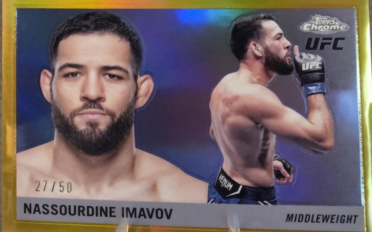Nassourdine Imavov 2025 Topps Chrome UFC 1955 Topps #55T-24 Gold Refractor
