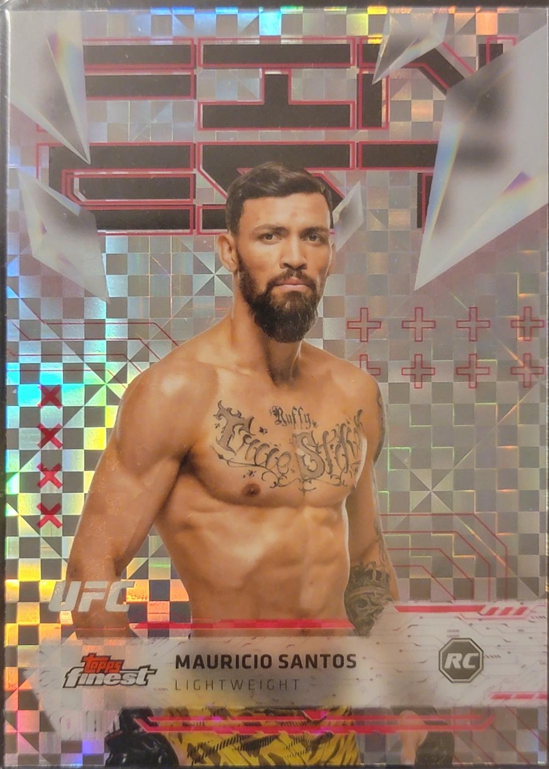 Mauricio Ruffy 2025 Topps Finest UFC Base Uncommon #161 Checkerboard Refractor