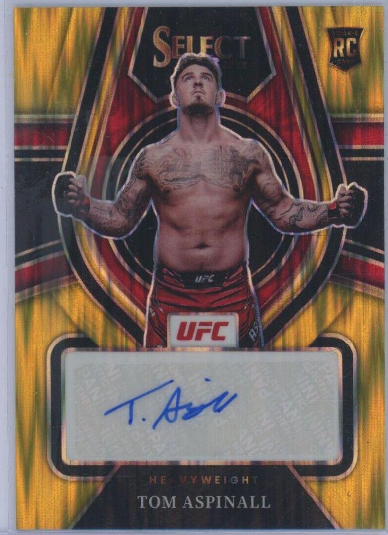 Tom Aspinall 2022 Panini Select UFC Rookie Signatures #1 Gold