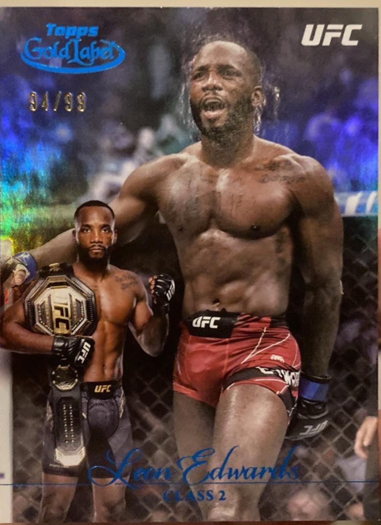 Leon Edwards 2024 Topps Gold Label UFC Base Class II #70 Blue