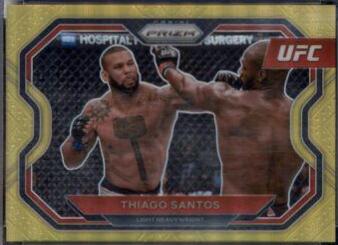 Thiago Santos 2021 Panini Prizm UFC Base #197 Gold