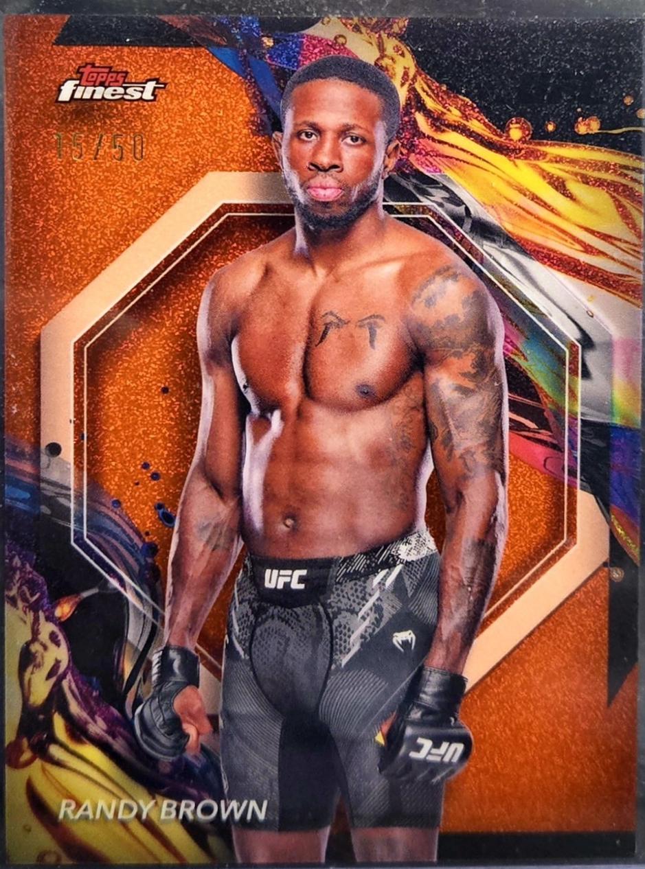 Randy Brown 2024 Topps Finest UFC Base Uncommon #192 Tangerine Glitter Refractor