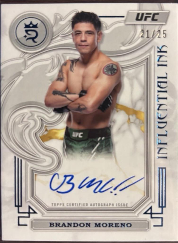 Brandon Moreno 2024 Topps Royalty UFC Influential Ink #IIA-BMO Blue