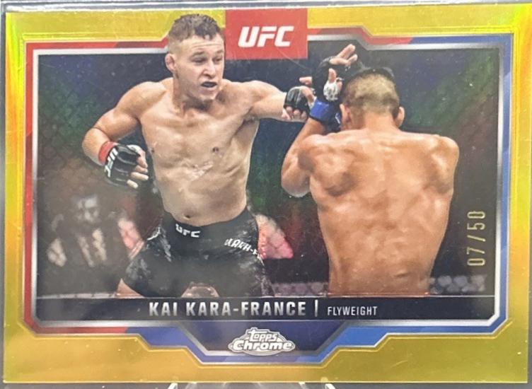 Kai Kara-France 2025 Topps Chrome Sapphire UFC Base Sapphire #81 Gold Sapphire