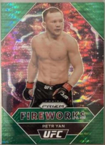 Petr Yan 2021 Panini Prizm UFC Fireworks #3 Green Pulsar