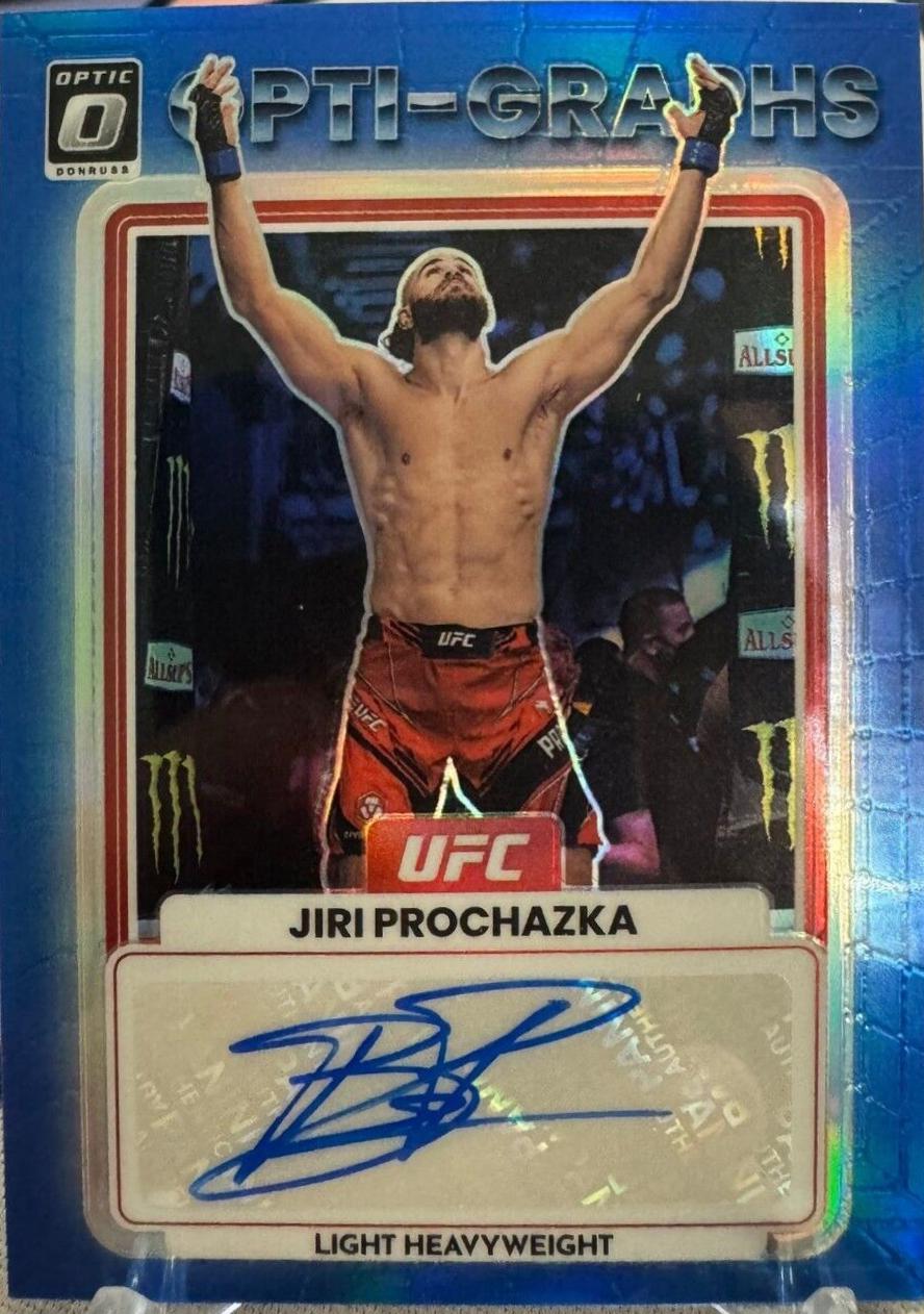 Jiri Prochazka 2023 Panini Donruss Optic UFC Opti-Graphs #12 Blue Autograph