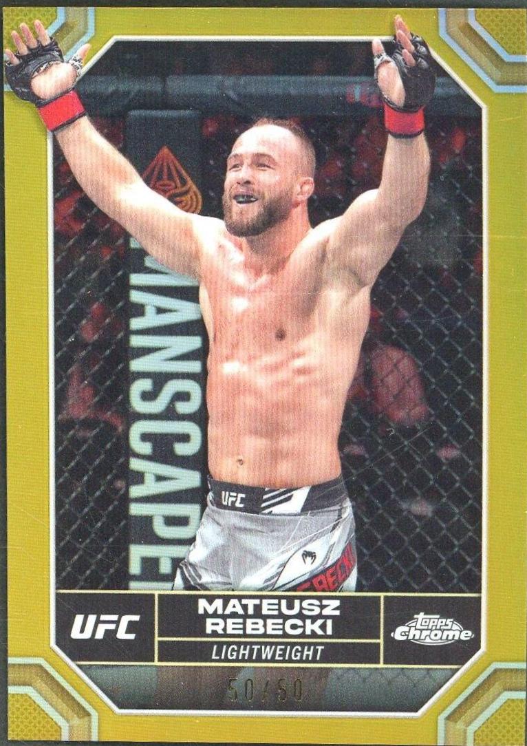 Mateusz Rębecki 2024 Topps Chrome UFC Base #127 Gold Refractor