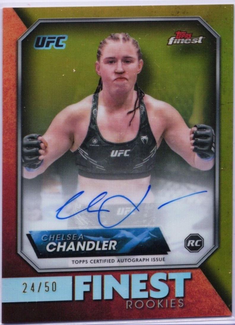 Chelsea Chandler 2024 Topps Finest UFC Rookie Finest Autographs #RFA-CC Gold Refractor