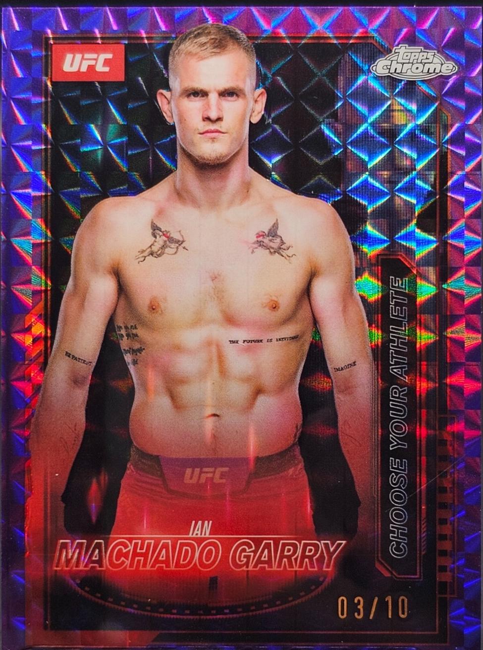 Ian Machado Garry 2025 Topps Chrome UFC Mission Control #MCL-14 Geometric Purple Refractor