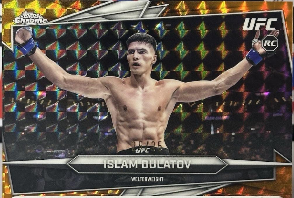 Islam Dulatov 2026 Topps Chrome UFC Base #24 Orange Geometric Refractor