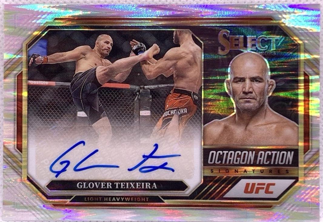 Glover Teixeira 2023 Panini Select UFC Octagon Action Signatures #5 Flash
