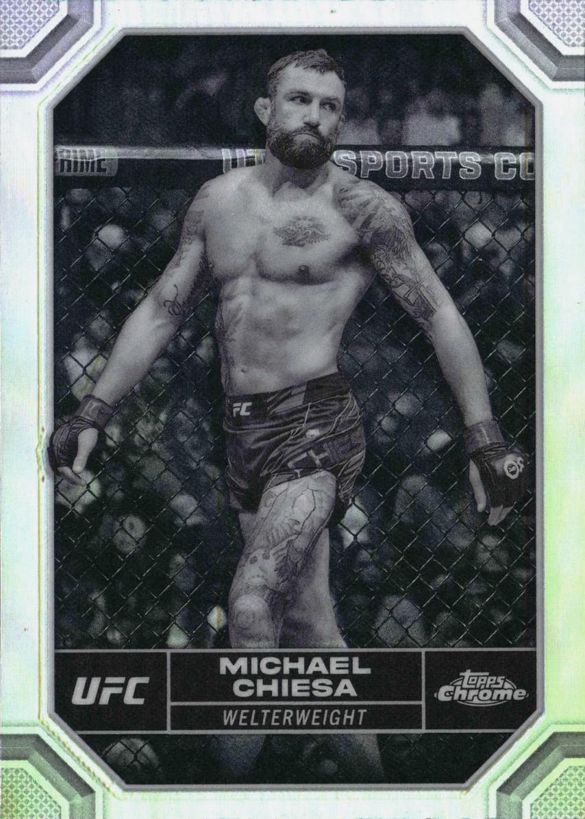 Michael Chiesa 2024 Topps Chrome UFC Base #137 Negative Refractor