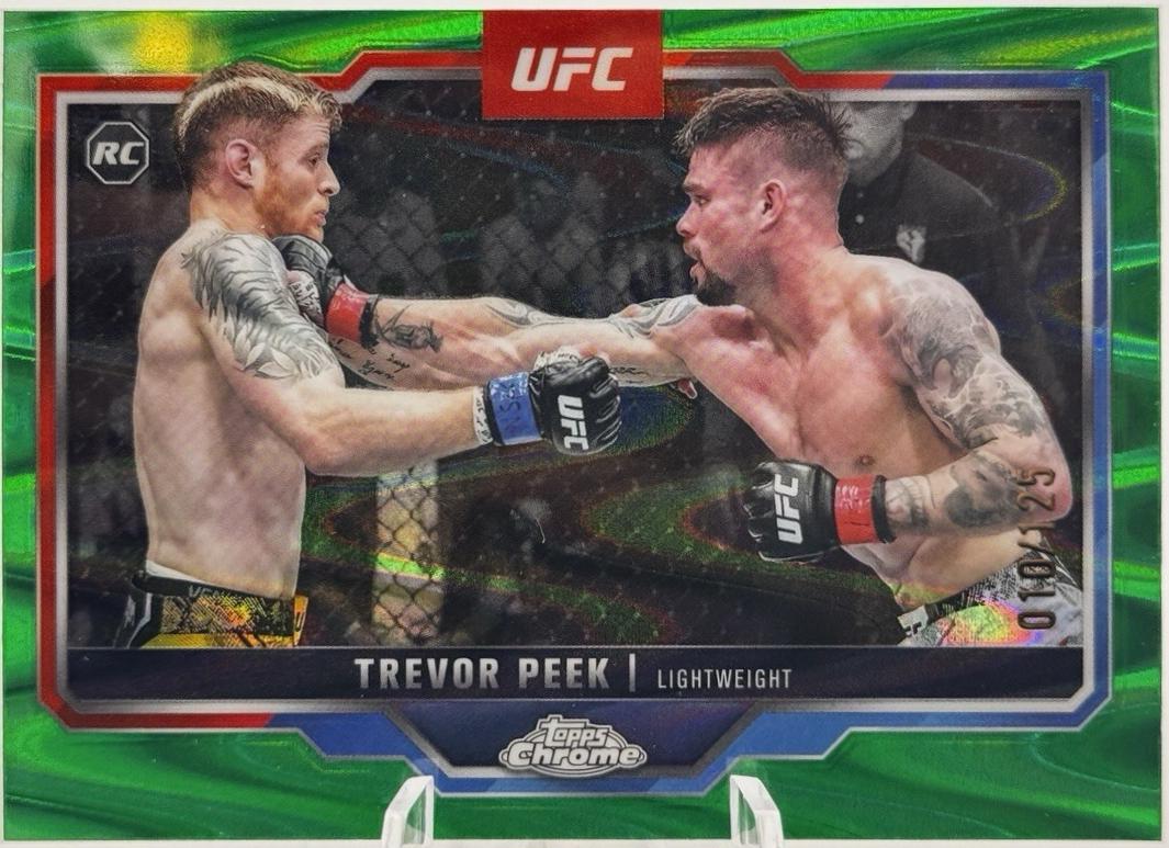 Trevor Peek 2025 Topps Chrome UFC Base #180 Green Refractor
