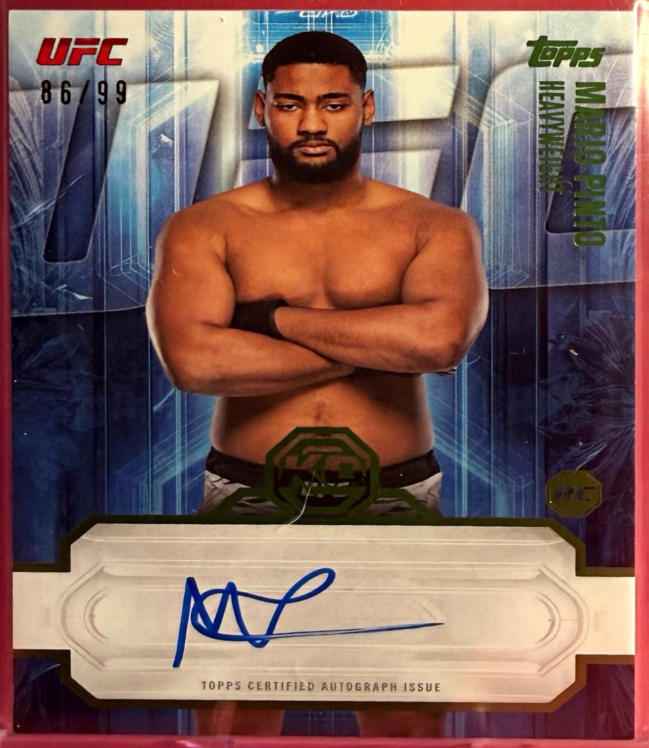 Mario Pinto 2026 Topps Knockout UFC Knockout Autographs #KOA-MPO Gold